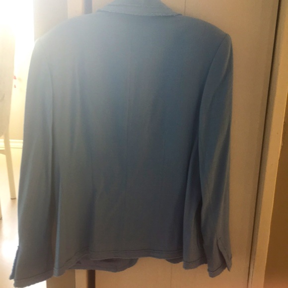 Brand is Nygard Collection. Size 14. Light sky blue. Made of silk and rayon. - Picture 7 of 7